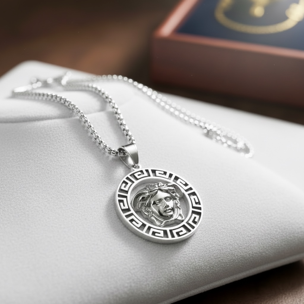 Medusa Classic Silver Pendant Necklace(Stainless Steel )