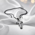 Black Cross Faith Necklace(Stainless Steel )