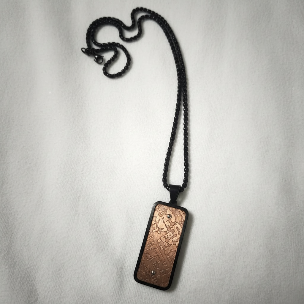 Engraved Bar Necklace(Stainless Steel )
