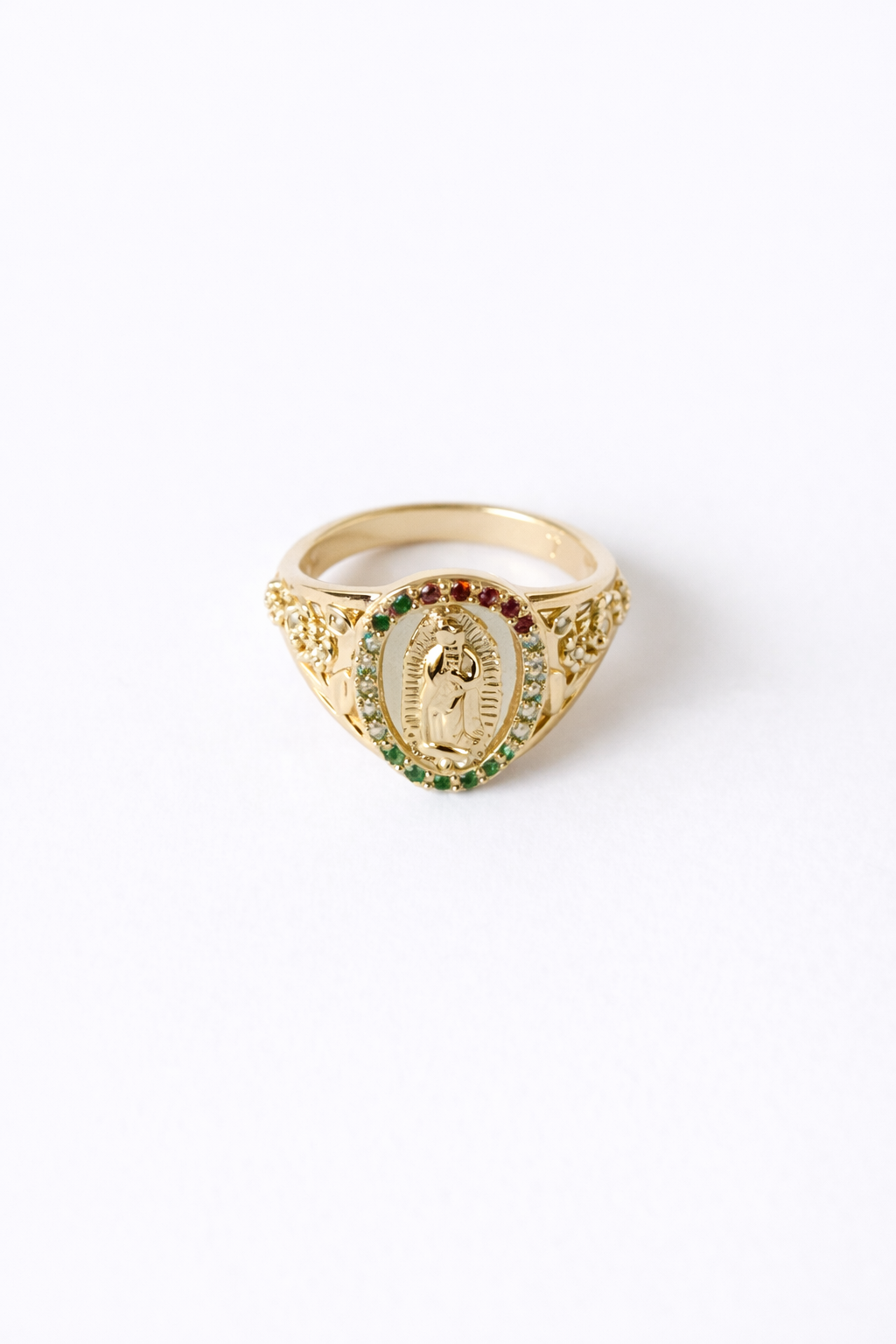 Gold Virgin Mary Ring ( Stainless Steel )