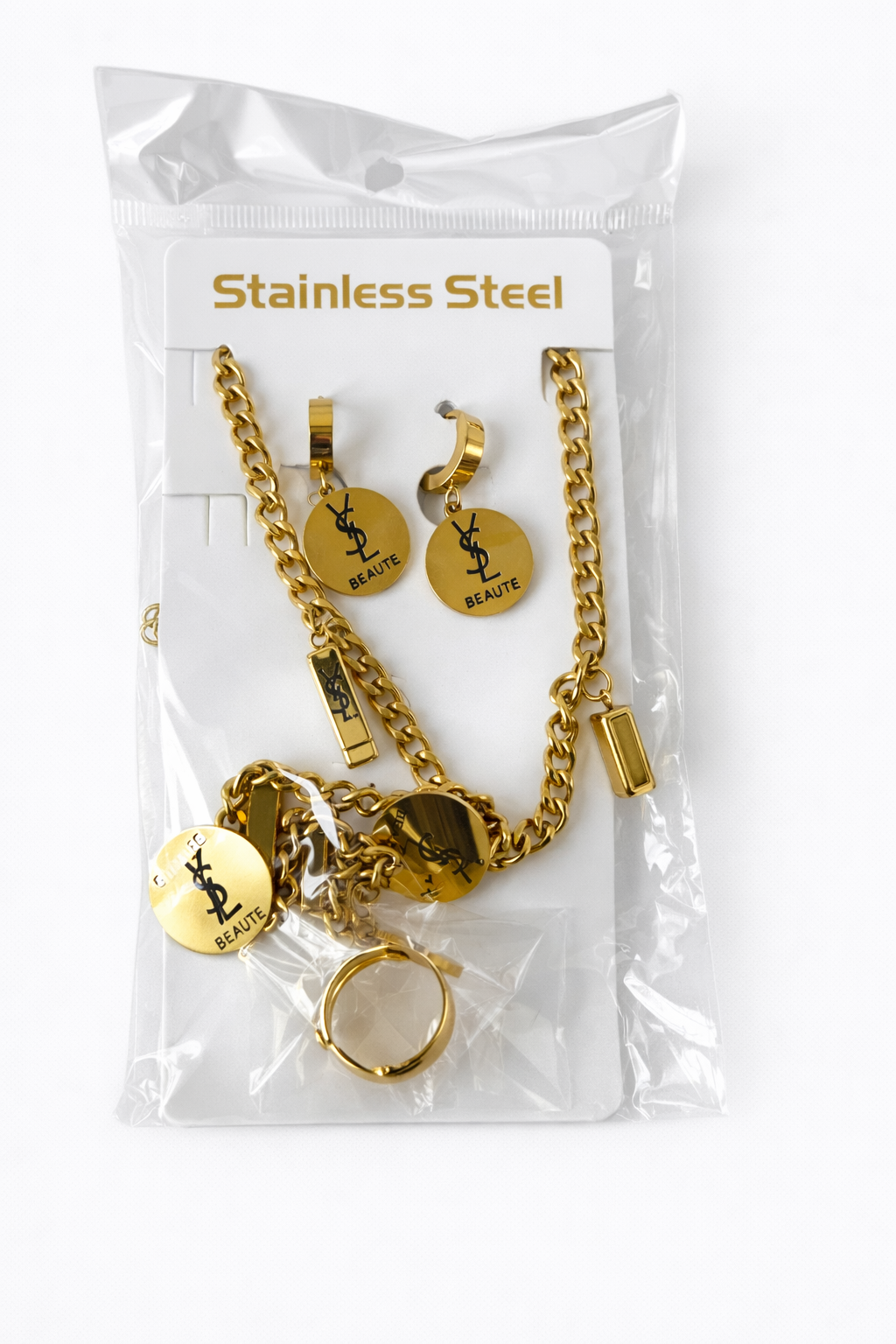 Gold-Tone Stainless Steel Jewelry Set( Stainless Steel )